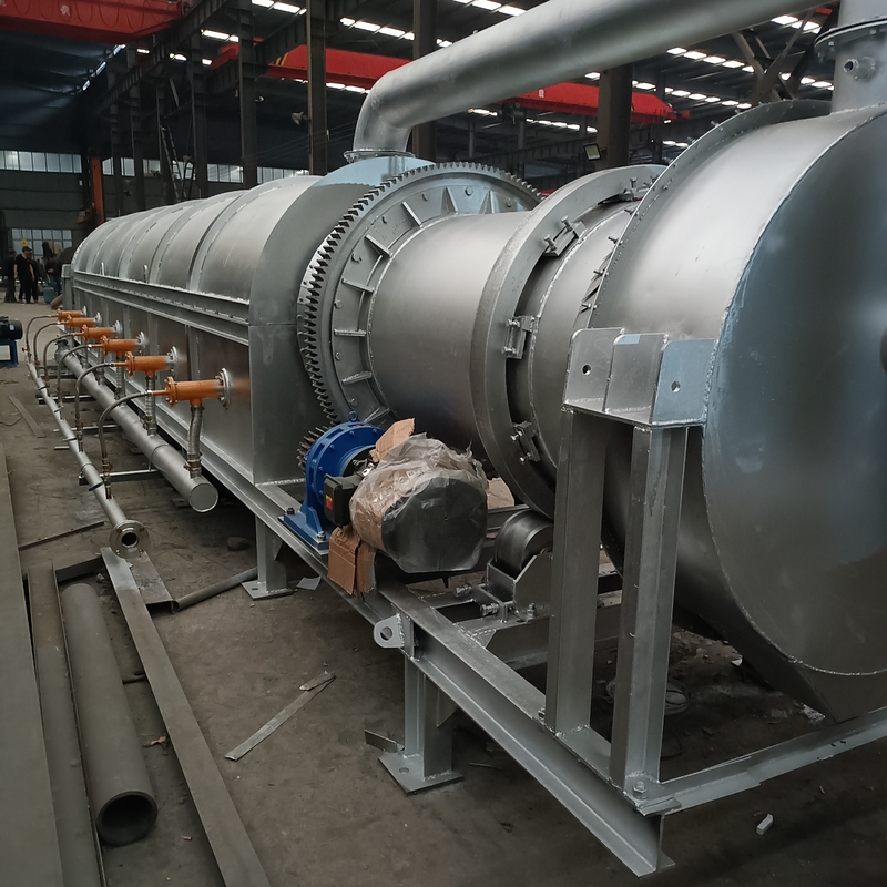 AC380V শক্তি এবং 2 - 3rpm ঘূর্ণন গতি সহ 150 - 200kg/H ঘূর্ণমান অনুভূমিক ভাটা