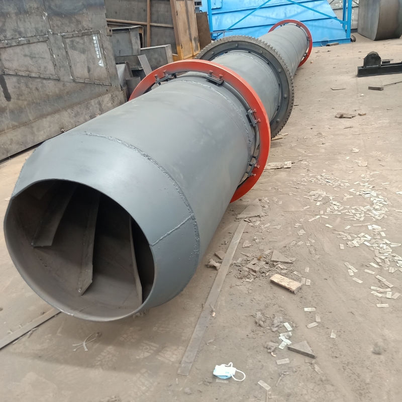 বর্জ্য বায়োমাস রিসাইক্লিং প্ল্যান্টের জন্য ISO9001 কাঠ চিপ রোটারি ড্রায়ার উত্পাদন লাইন
